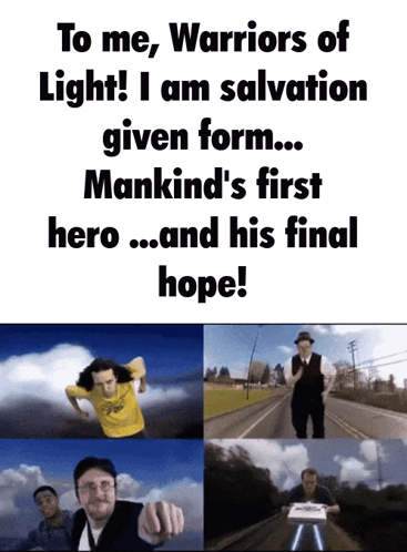 Poster Saying To Me Warriors of Light I Am Salvation Given Form