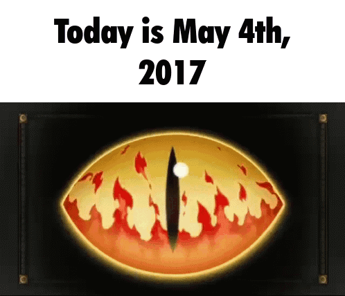Poster Saying Today Is May 4th 2017 With Dragon Eye