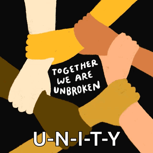 Poster Saying Together We Are Unbroken GIF