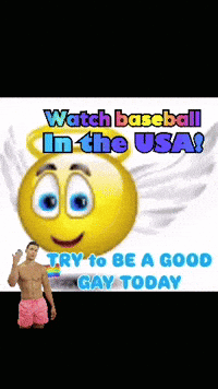Poster Saying Watch Baseball In The USA GIF