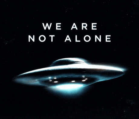 Poster Saying We Are Not Alone GIF