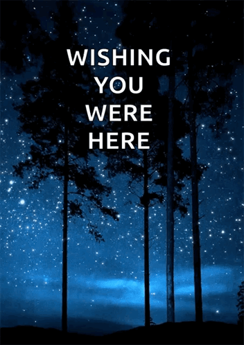 Poster Saying Wishing You Were Here