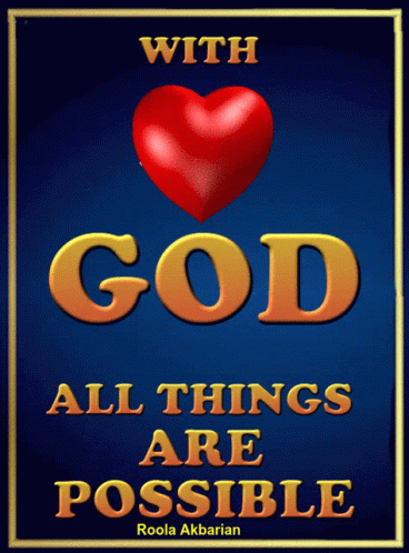 Poster Saying With God All Things Are Possible
