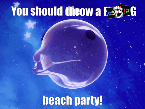 Poster Saying You Should Throw a G Beach Party