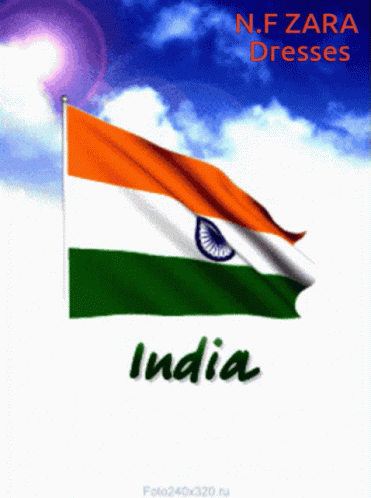 Poster With Flag and Name India