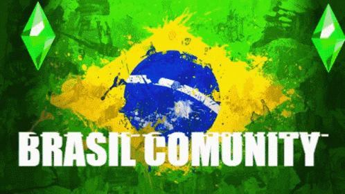 Poster With Flag Saying Brasil Community