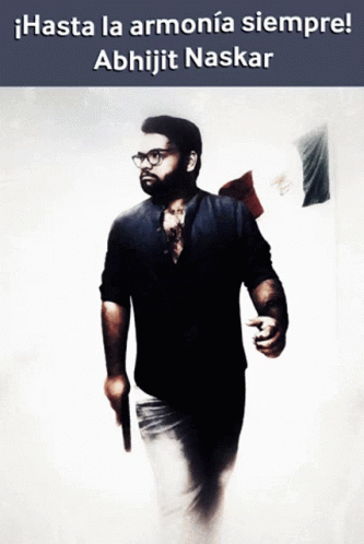 Poster With Man Holding Gun Abhijit Naskar
