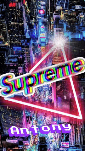 Poster With Neon Sign Supreme