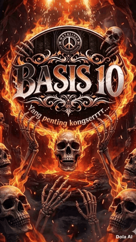 Poster With Skulls Basis 10