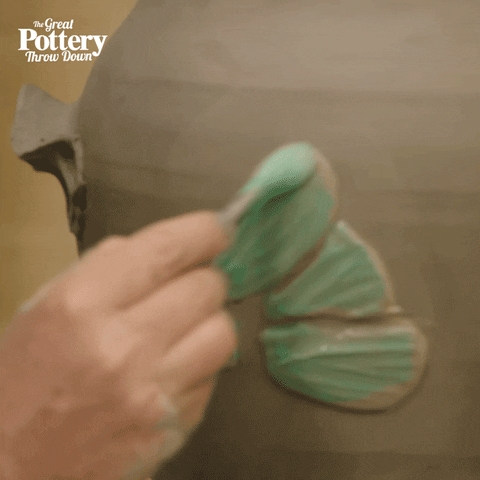 Pot Glazing Flower Painting GIF