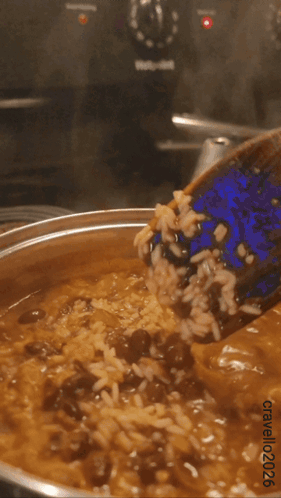 Pot Of Soup Stirred With Spatula 2020 GIF