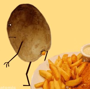 Potato Pooping French Fries GIF