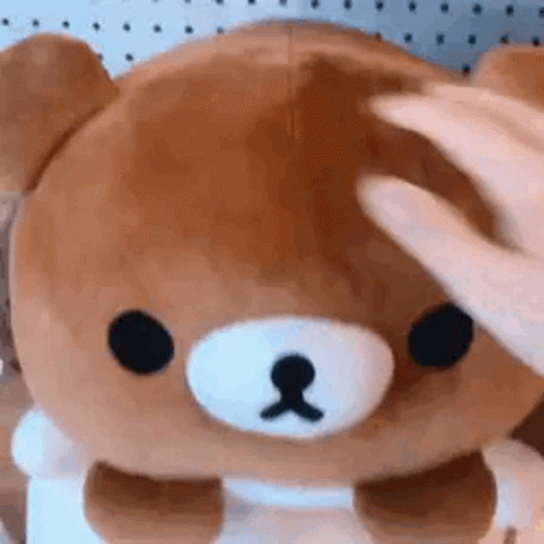 Pounding Rilakkuma Stuffed Toy GIF