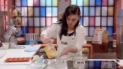 Pouring Cake Mix Baking GIF