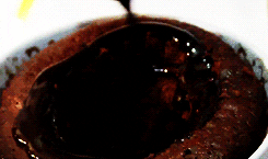 Pouring Chocolate Syrup On Lava Cake GIF