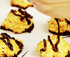 Pouring Chocolate Topping On Macaroons GIF