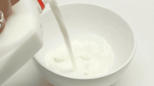 Pouring Milk Into A Bowl GIF