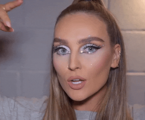 Pouting Perrie Edwards With Pony Tail GIF