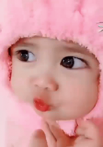 Pouty Lips Baby Girl GIF