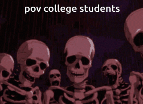 Pov College Students Skull Meme GIF