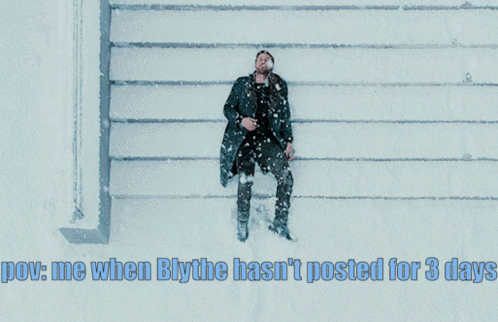 POV Man Lying in Snow Waiting for Blythe