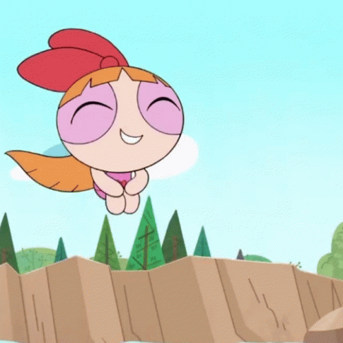 Powepuff Girls Blossom Cannonball Dive GIF