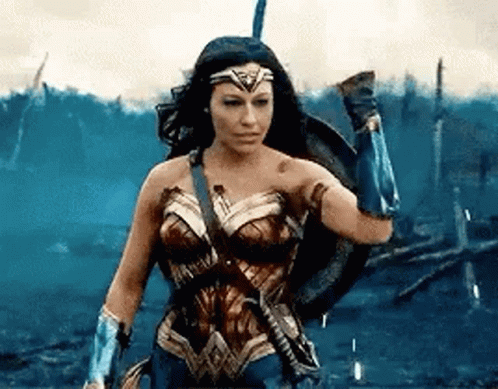 Wonderwoman Showing Hand With Power GIF