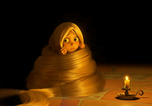 Power Out Confused Rapunzel Tangled GIF