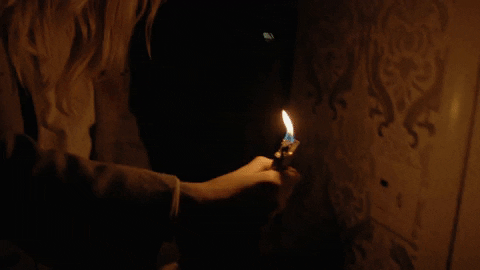 Power Out Flickering Lighter Lighting The Dark GIF