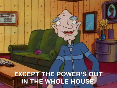 Power Out Grandpa Phil Hey Arnold GIF
