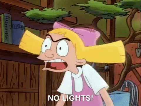 Power Out Shocked Helga Pataki Hey Arnold GIF