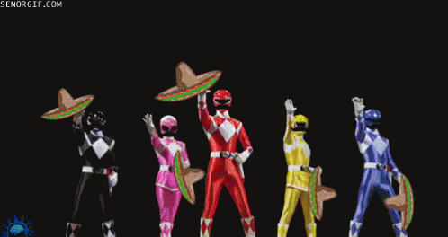 Power Rangers Dancing in Sombreros