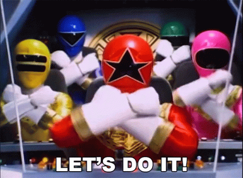 Power Rangers Lets Do It GIF