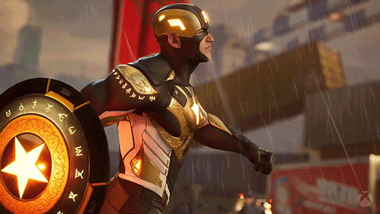 Power Up Marvel Game Captain America GIF