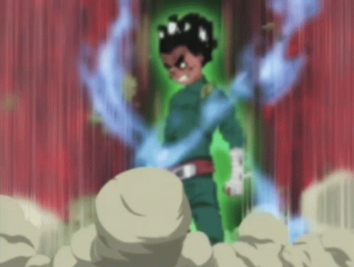 Power Up Naruto Anime Rock Lee Taijutsu 8 GIF