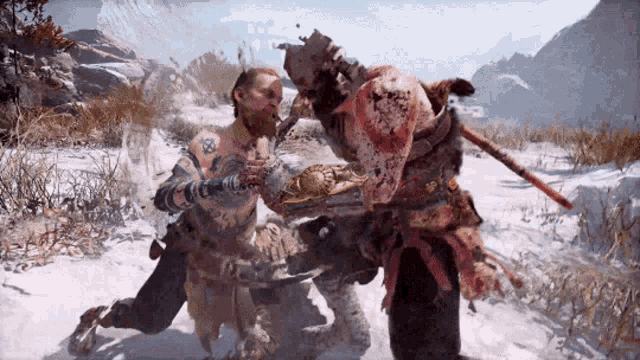 Powerful Aura Kratos And Baldur God Of War GIF