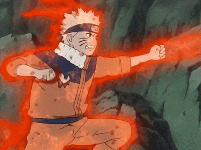 Powerful Naruto Fighting Sasuke GIF