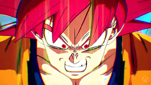 Powerful Stare Down Son Goku GIF