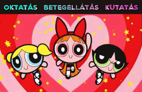 Powerpuff Girls Red Heart Animation GIF