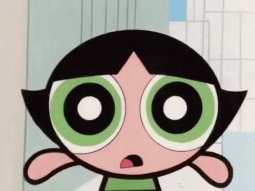 Powerpuff Girls Buttercup Strange Glance GIF
