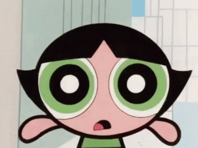 Powerpuff Girls Buttercup Strange Glance GIF