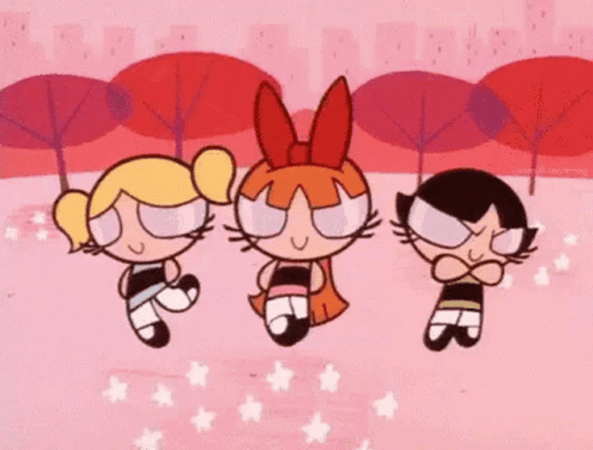 Powerpuff Girls Flirt Beautiful Eyes GIF