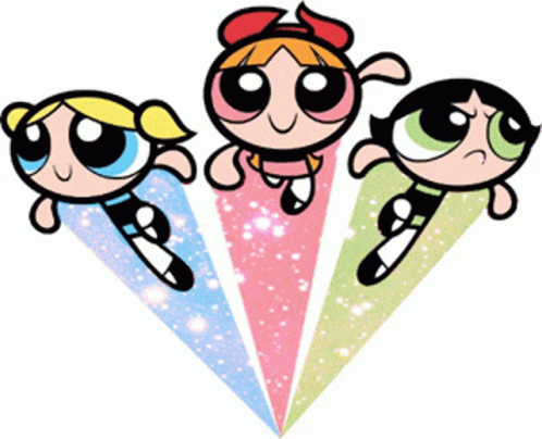 Powerpuff Girls Flying GIF