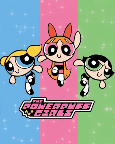 Powerpuff Girls Flying Poster
