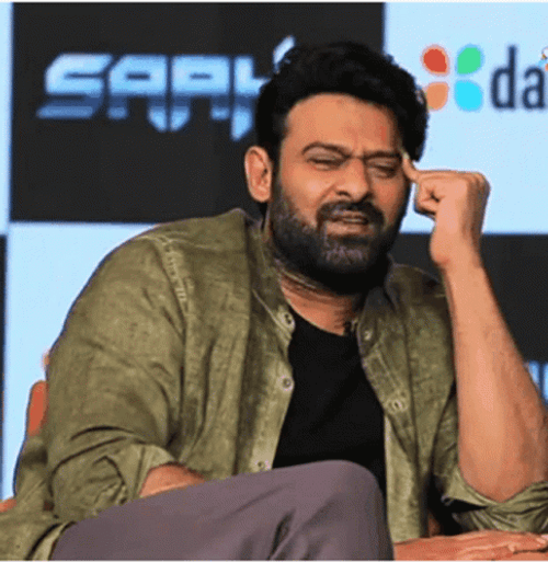 Prabhas Confusion Face Reaction GIF