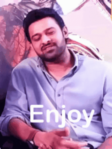 Prabhas Saying Enjoy GIF