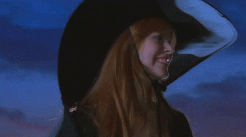 Practical Magic Gillian Owens Wearing Witch Hat GIF