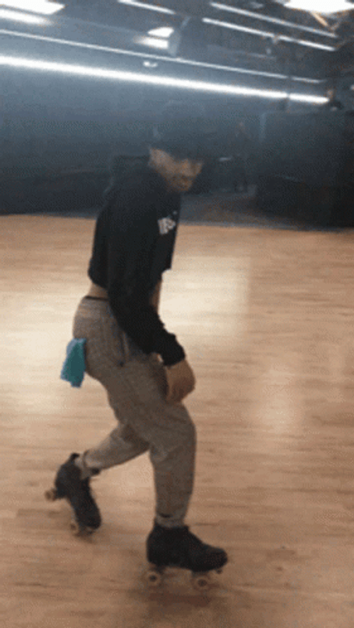 Practice Dancing With Roller Skating GIF