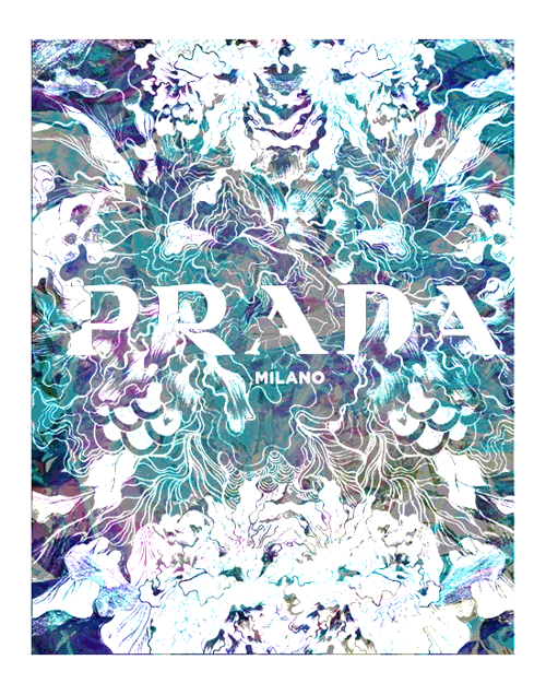 Prada Floral Logo GIF