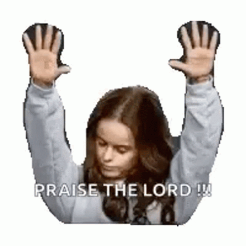 Girl Hands Up And Praise The Lord GIF